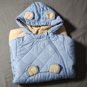 Wippette Blue and Tan Quilted Jacket